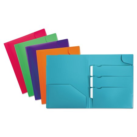 OXFORD DivideItUp Folder 8-1/2 x 11", 4 Pocket, Assorted 99837